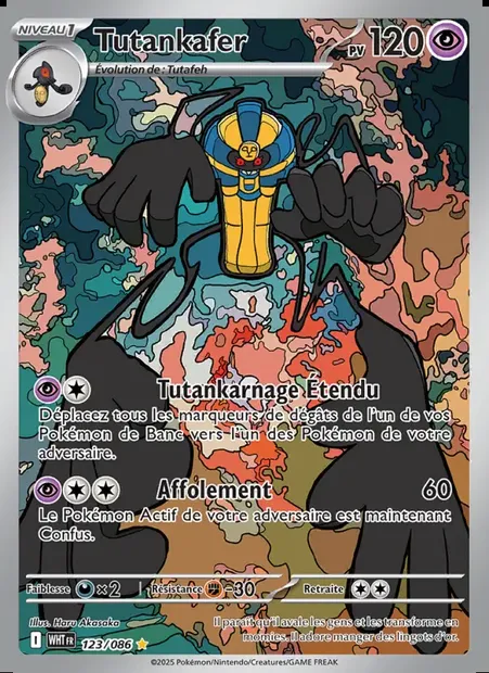 Tutankafer, carte Pokémon WHT 123 — extension Flamme Blanche