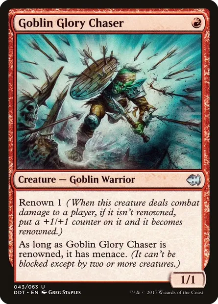 Goblin Glory Chaser, Magic card DDT 43 — Duel Decks: Merfolk vs. Goblins set