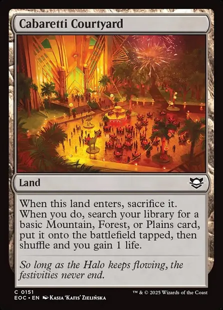 Cabaretti Courtyard, Magic card EOC 151 — Edge of Eternities Commander set