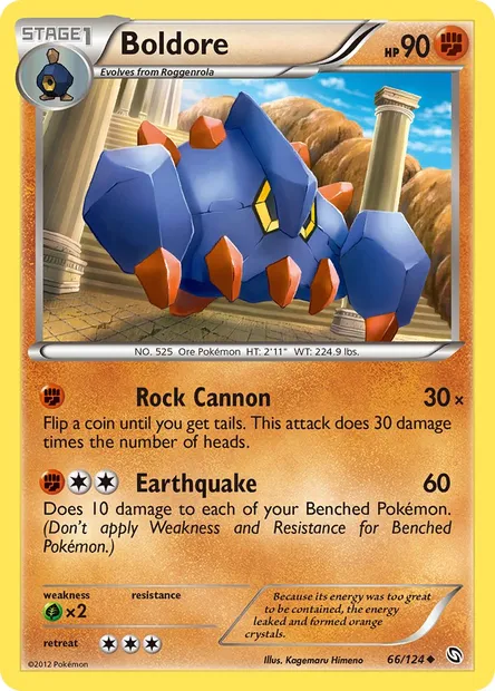 Boldore, Pokémon card DRX 66 — Dragons Exalted set