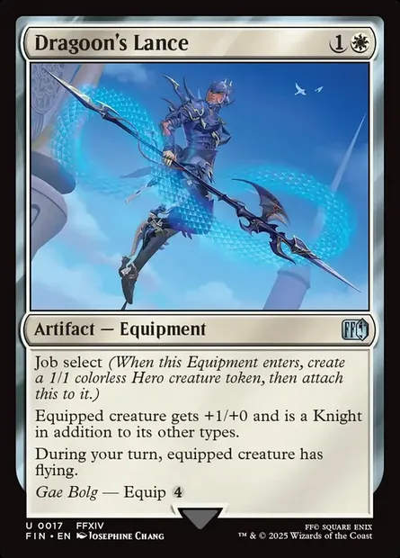 Dragoon's Lance, Magic card FIN 17 — Final Fantasy set
