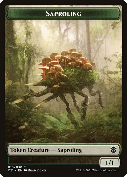 Saproling, carte Magic TC21 18 — extension Commander 2021 Tokens