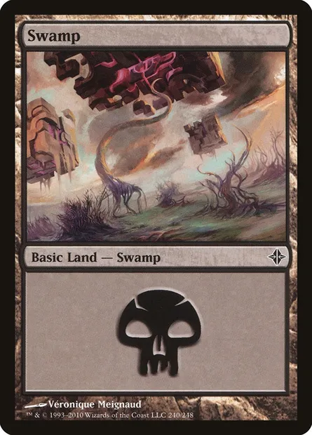 Swamp, Magic card ROE 240 — Rise of the Eldrazi set