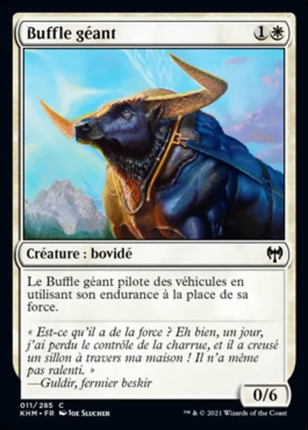 Buffle géant, carte Magic KHM 11 — extension Kaldheim