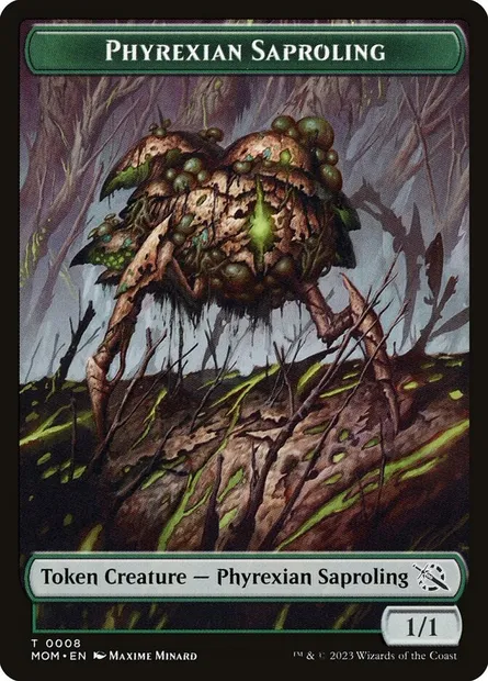 Phyrexian Saproling, Magic card TMOM 8 — March of the Machine Tokens set
