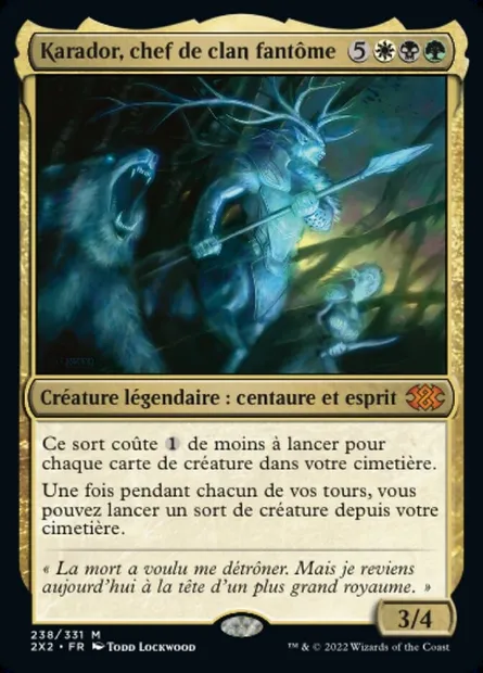 Karador, chef de clan fantôme, carte Magic 2X2 238 — extension Double Masters 2022