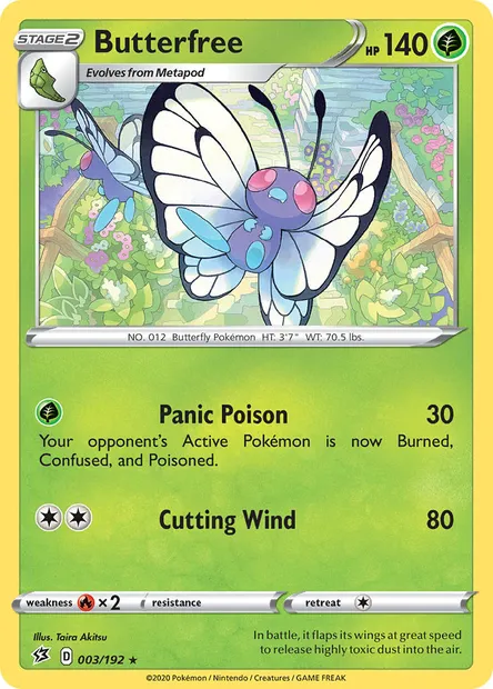 Butterfree, Pokémon card RCL 3 — Rebel Clash set