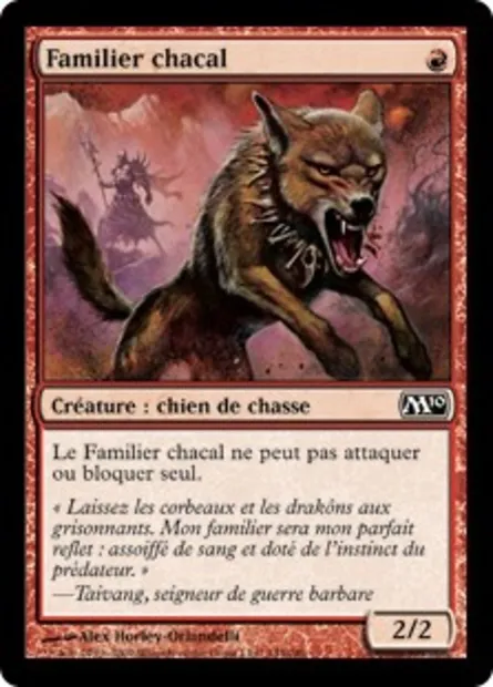 Familier chacal, carte Magic M10 143 — extension Magic 2010