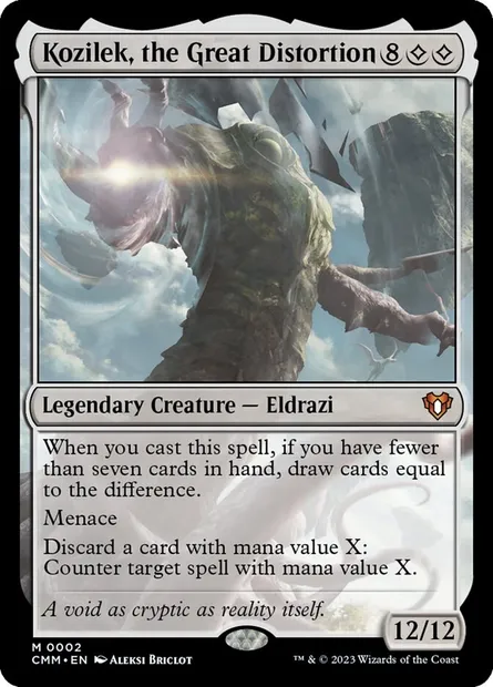 Kozilek, the Great Distortion, Magic card CMM 2 — Commander Masters set