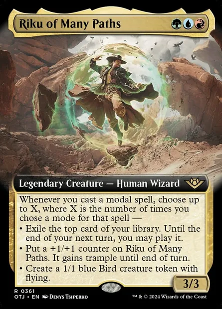 Riku of Many Paths, Magic card OTJ 361 — Outlaws of Thunder Junction set