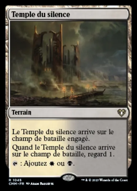 Temple du silence, carte Magic CMM 1045 — extension Commander Masters