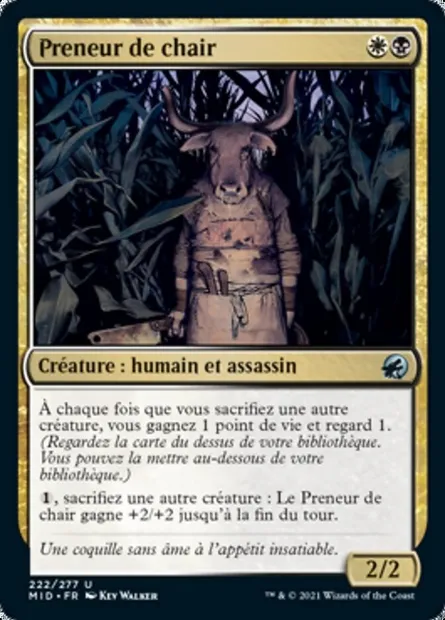 Preneur de chair, carte Magic MID 222 — extension Innistrad : chasse de minuit