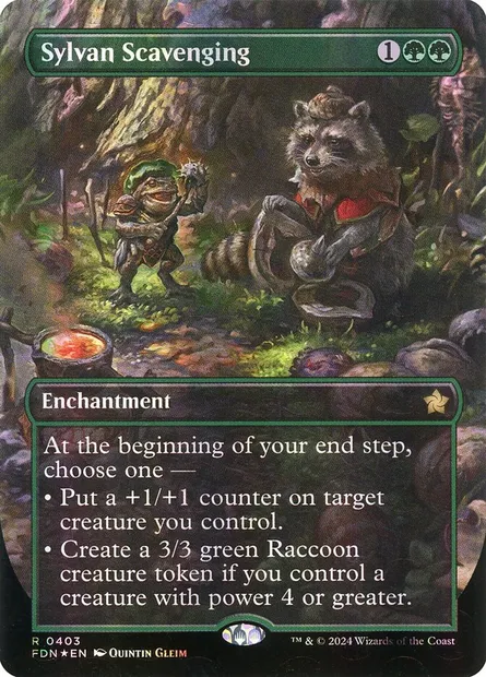 Sylvan Scavenging, Magic card FDN 403 — Foundations set