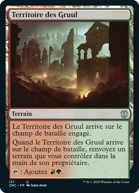 Territoire des Gruul, carte Magic ZNC 131 — extension Zendikar Rising Commander