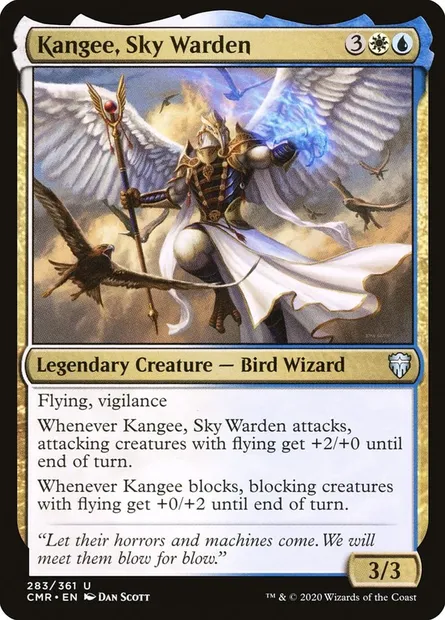 Kangee, Sky Warden, Magic card CMR 283 — Commander Legends set