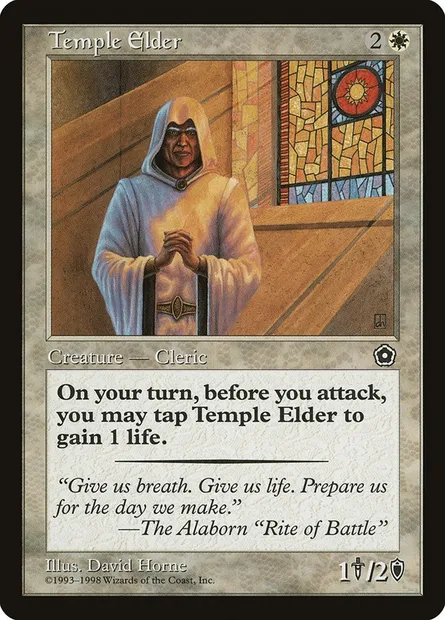 Temple Elder, Magic card P02 24 — Portal Second Age set