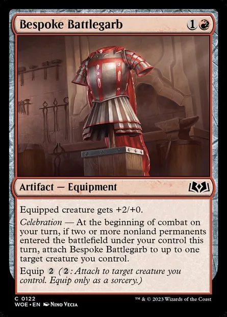 Bespoke Battlegarb, Magic card WOE 122 — Wilds of Eldraine set