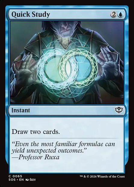 Quick Study, Magic card SOS 65 — Secrets of Strixhaven set