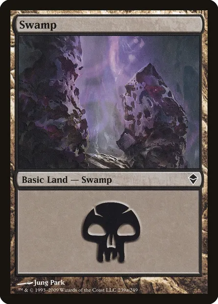 Swamp, Magic card ZEN 239a — Zendikar set