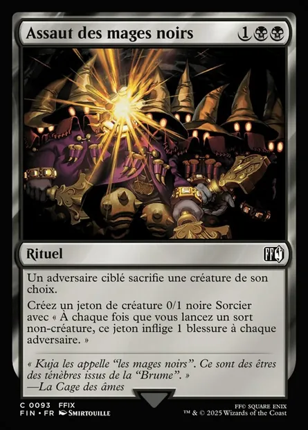 Assaut des mages noirs, carte Magic FIN 93 — extension Final Fantasy