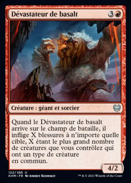 Dévastateur de basalt, carte Magic KHM 122 — extension Kaldheim