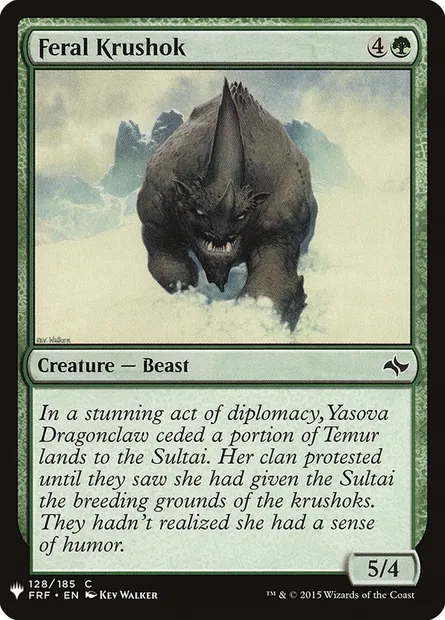 Feral Krushok, Magic card PLST FRF-128 — The List set