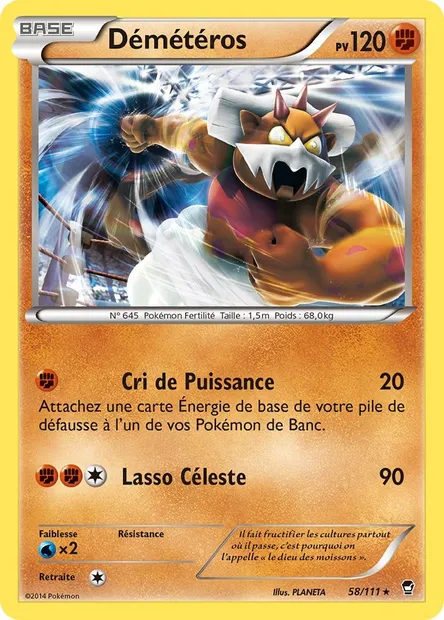 Démétéros, carte Pokémon FFI 58 — extension Poings Furieux