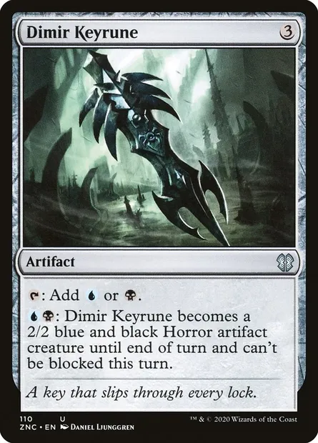 Dimir Keyrune, Magic card ZNC 110 — Zendikar Rising Commander set