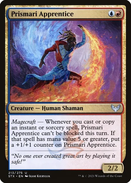 Prismari Apprentice, Magic card STX 213 — Strixhaven: School of Mages set