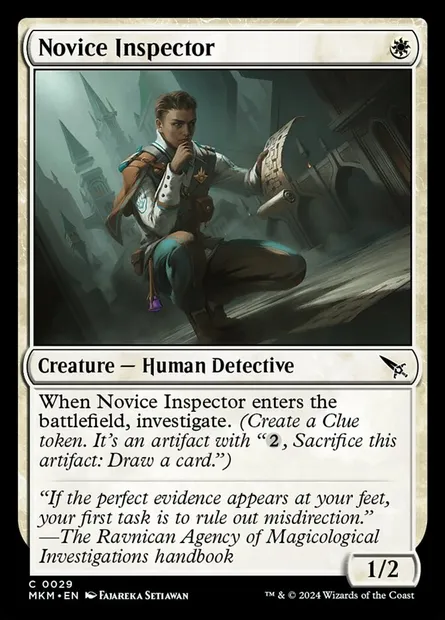 Novice Inspector, Magic card MKM 29 — Murders at Karlov Manor set