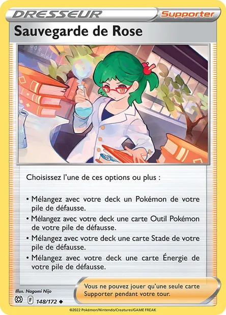 Sauvegarde de Rose, carte Pokémon BRS 148 — extension Stars Étincelantes
