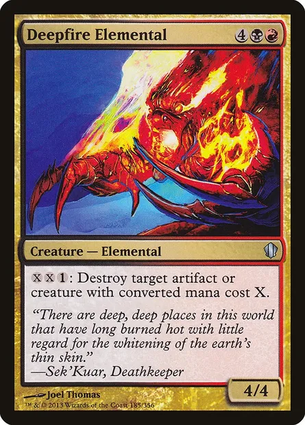 Deepfire Elemental, Magic card C13 185 — Commander 2013 set
