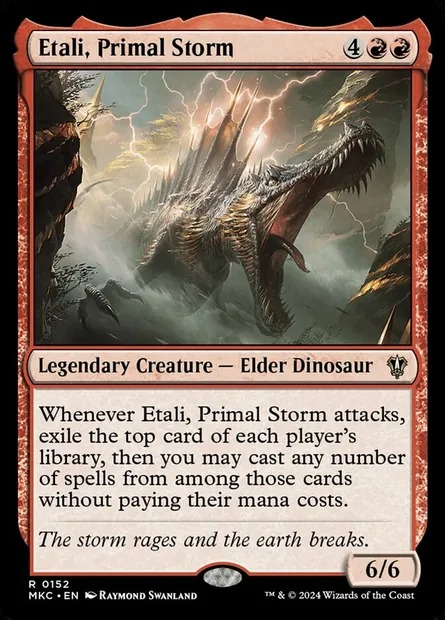 Etali, Primal Storm, Magic card MKC 152 — Murders at Karlov Manor Commander set