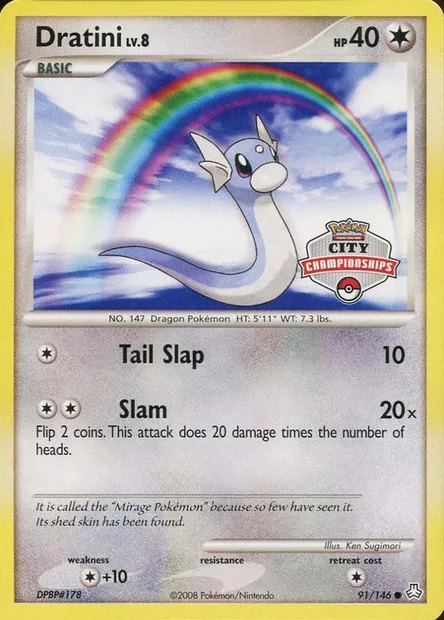 Dratini Lv.8, carte Pokémon LGP 091-4 — extension League Promos