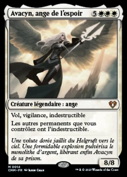 Avacyn, ange de l'espoir, carte Magic CMM 14 — extension Commander Masters