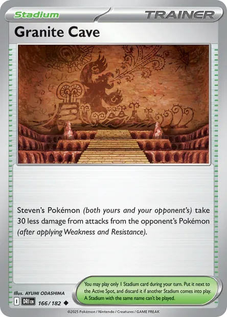 Granite Cave, Pokémon card DRI 166 — Destined Rivals set