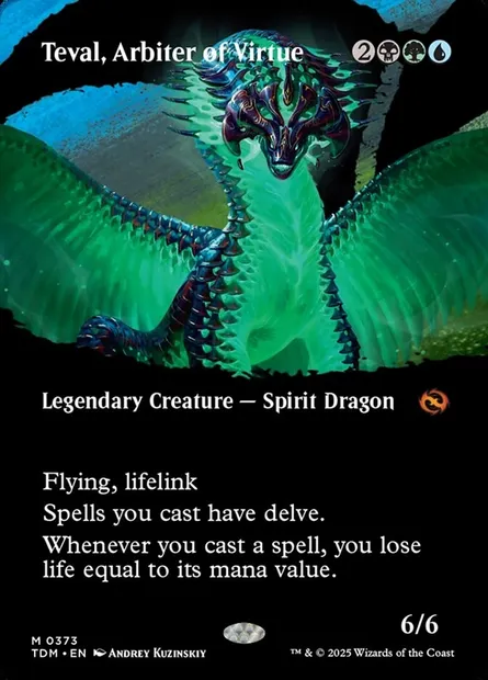 Teval, Arbiter of Virtue, Magic card TDM 373 — Tarkir: Dragonstorm set