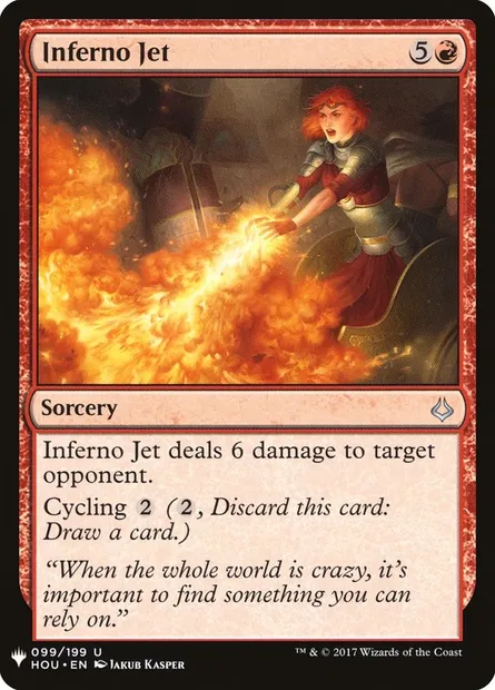 Inferno Jet, Magic card PLST HOU-99 — The List set