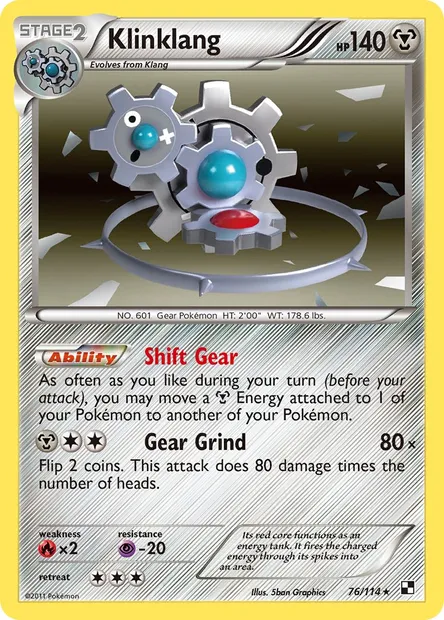 Klinklang, Pokémon card BLW 76 — Black & White set