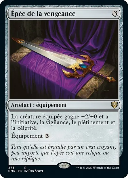 Épée de la vengeance, carte Magic CMR 475 — extension Commander Legends