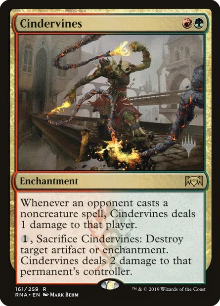 Cindervines, Magic card PRNA 161p — Ravnica Allegiance Promos set