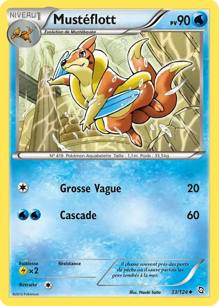 Mustéflott, carte Pokémon DRX 33 — extension Dragons Éxaltés