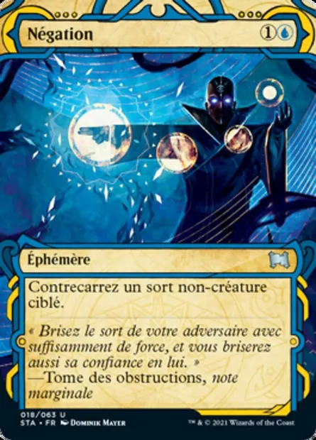 Négation, carte Magic STA 18 — extension Strixhaven Mystical Archive