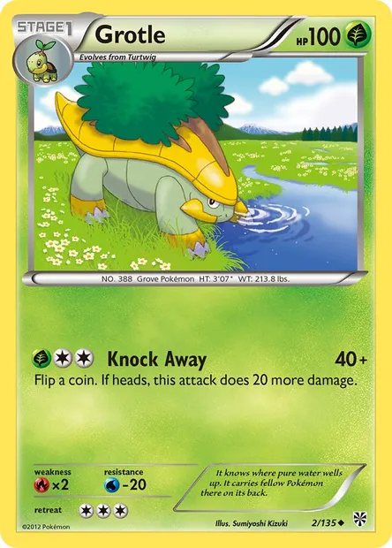 Grotle, Pokémon card PLS 2 — Plasma Storm set
