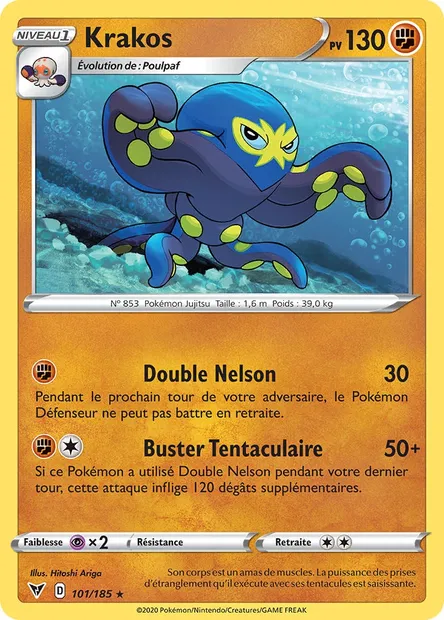 Krakos, carte Pokémon VIV 101 — extension Voltage Éclatant