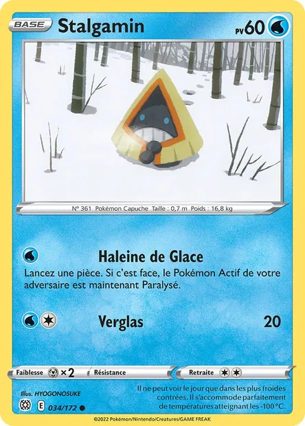Stalgamin, carte Pokémon BRS 034 — extension Stars Étincelantes