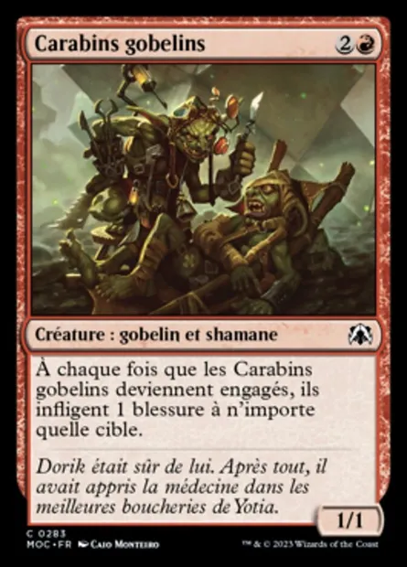 Carabins gobelins, carte Magic MOC 283 — extension March of the Machine Commander