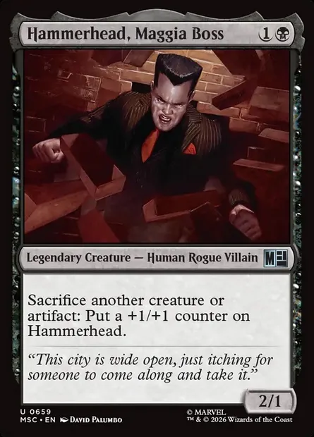 Hammerhead, Maggia Boss, Magic card MSC 659 — Marvel Super Heroes Commander set