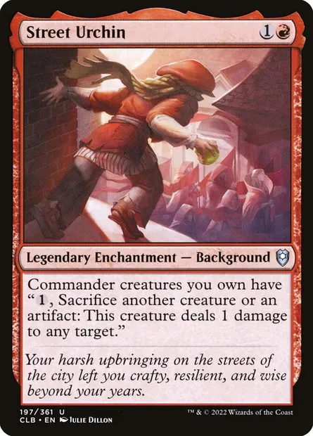 Street Urchin, Magic card CLB 197 — Commander Legends: Battle for Baldur's Gate set