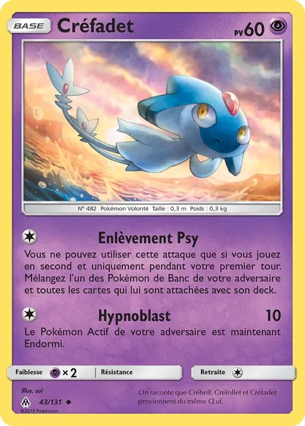 Créfadet, carte Pokémon FLI 43 — extension Lumière Interdite